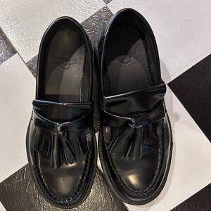 Dr. Martens Adrian Smooth Leather Tassel Loafers in Black